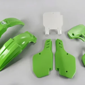 UFO kompletní sada plastů KAWASAKI KX 250 89, KX 500 89-92 barva OEM (zelená/bílá) (KA189E999) Omezená Nabídka
