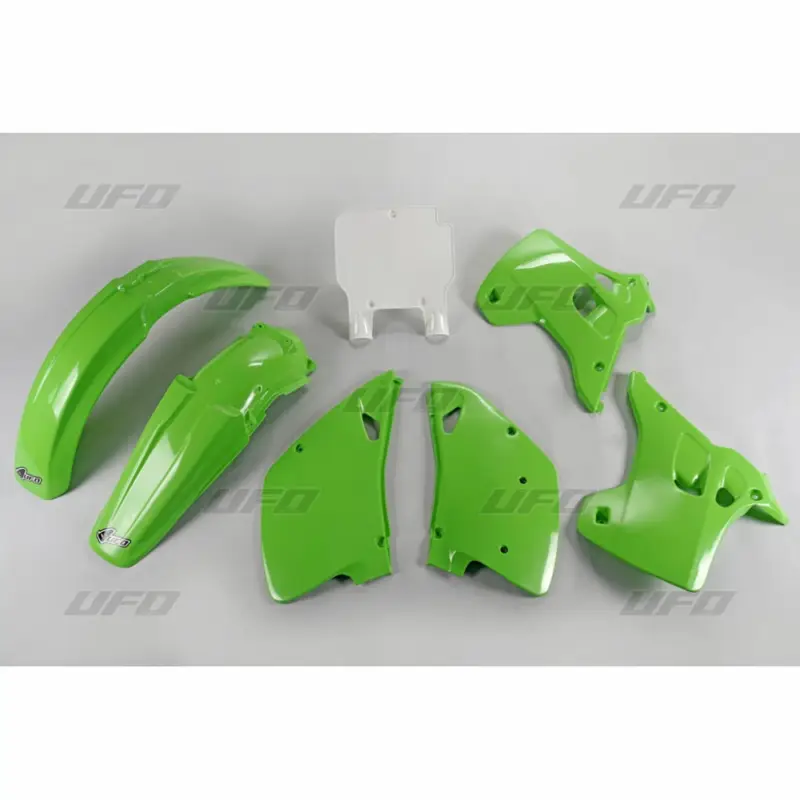 UFO kompletní sada plastů KAWASAKI KX 125 / 250 93 barva OEM (zelená/bílá) (KA194E999) Originální