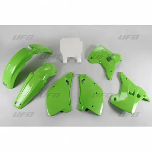 UFO kompletní sada plastů KAWASAKI KX 125 / 250 92 barva OEM (zelená/bílá) (KA195E999) Super Cena