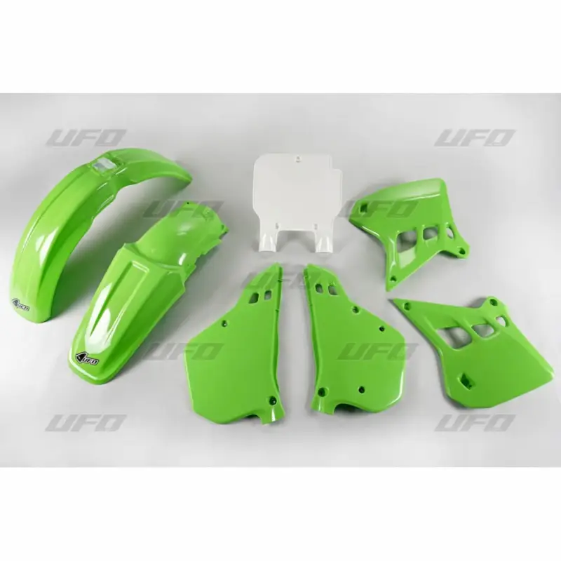 Sezónní Sleva UFO kompletní sada plastů KAWASAKI KX 125 90-91, barva OEM (zelená/bílá) (KA196E999)