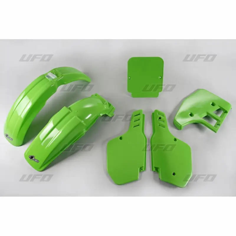 UFO kompletní sada plastů KAWASAKI KX 125 88, barva zelená (KA198E026) Autentický