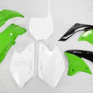 Ihned K Objednání UFO kompletní sada plastů KAWASAKI KXF 250 04-06, barva OEM (zelená/bílá) (KA204E999)