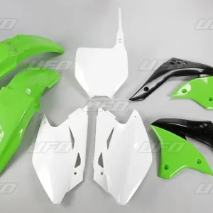 Značkový UFO kompletní sada plastů KAWASAKI KXF 450 06 barva OEM (zelená/bílá) (KA205E999)