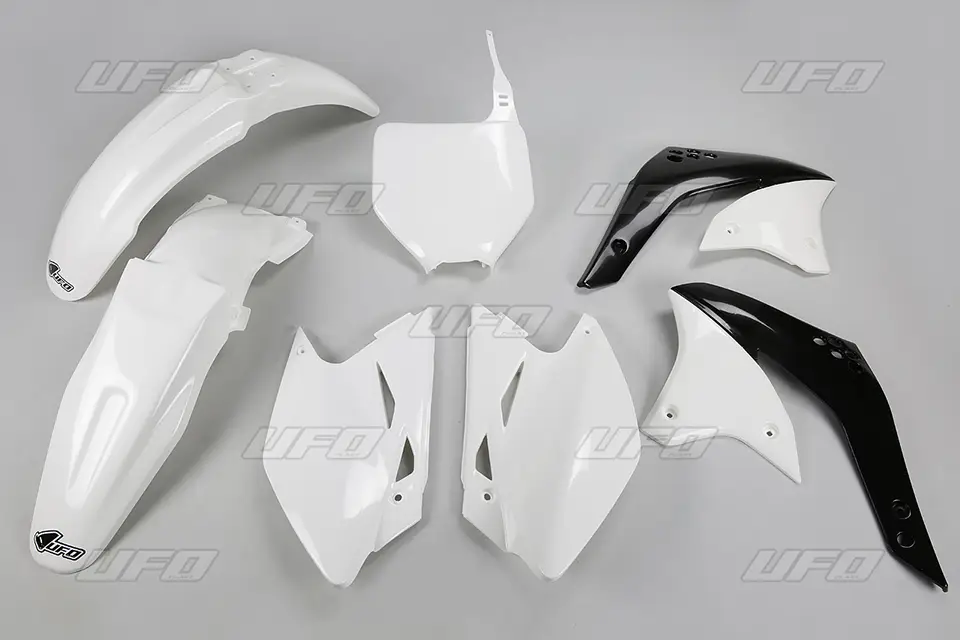 Aktuální UFO kompletní sada plastů KAWASAKI KXF 450 06-08 barva bílá KX (KA209E047)