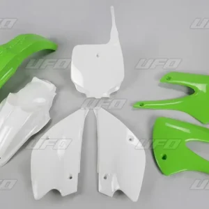 Časově Omezené UFO kompletní sada plastů KAWASAKI KX 85 01-13 barva OEM 13 (zelená/bílá) (KA218E999)