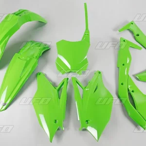 Autentický UFO kompletní sada plastů KAWASAKI KXF 250 17 barva zelená (KA224E026)