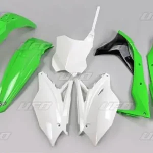 UFO kompletní sada plastů KAWASAKI KXF 250 18-20 barva OEM 19 (bílá/zelená) (KA225E999A) Omezená Nabídka