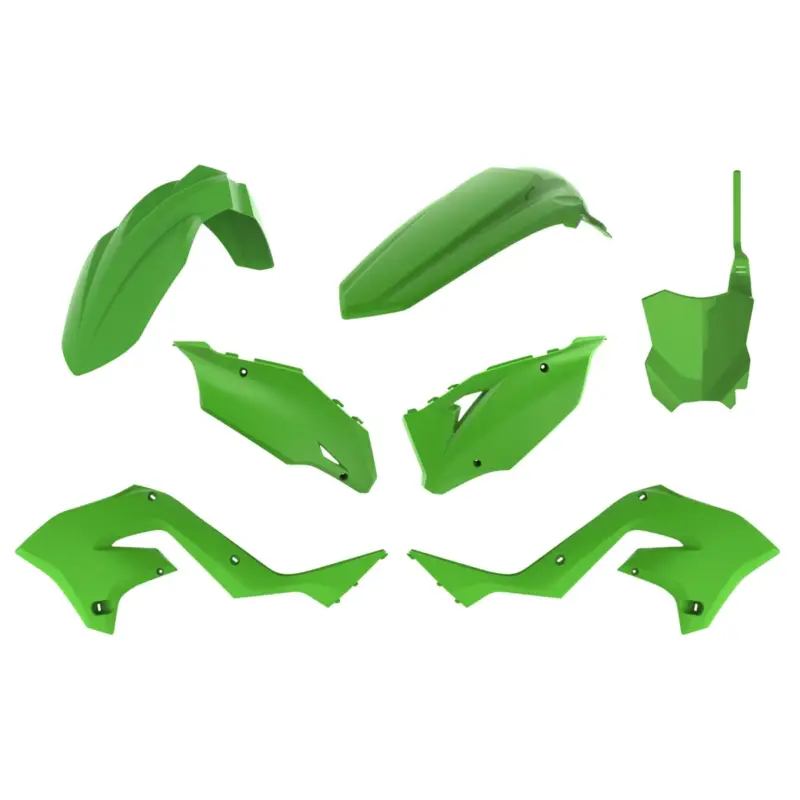 Akční Nabídka POLISPORT kompletní sada plastů KAWASAKI KX 125/250 03-08 (restyling na KXF 450 22) barva zelená OEM