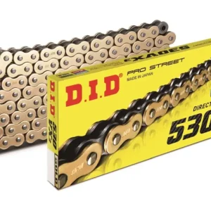 DID hnací řetěz 50(530)VX3GB-104 (104 článků) X-RING zlatá rozpojený + nýtovací spojka (50VX3GB-104) Dokud Zásoby Vydrží