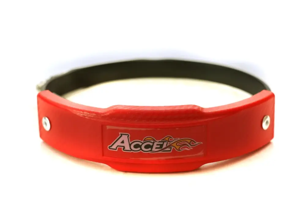 Expresní Doručení ACCEL kryt výfuku průměr 127-152mm barva červená - (EPG-01RD)