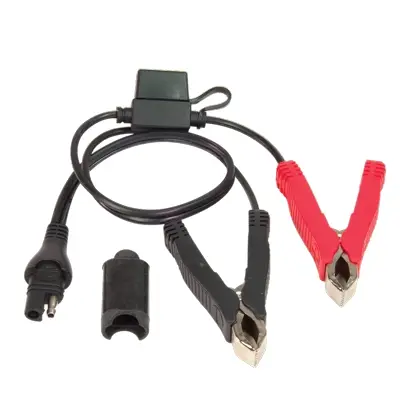 OPTImate kabel s krokosvorkami a pojistkou 15A pro nabíječky s konektorem SAE (délka 50cm) (SAE-74) (EL) (O14) Nejprodávanější