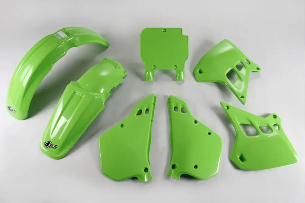 UFO kompletní sada plastů KAWASAKI KX 250 90-91, barva OEM (zelená) Pouze Dnes