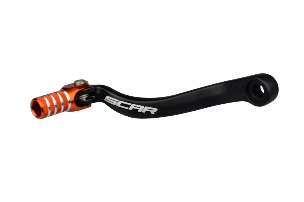 SCAR RACING páčka řazení KTM SXF (SX-F) 250 / 450 11-25, SX 125 / 250 17-23, EXC 125 / 150 / 250 / 300 TPI 17-23 barva černá/oranžová Vysoce Kvalitní