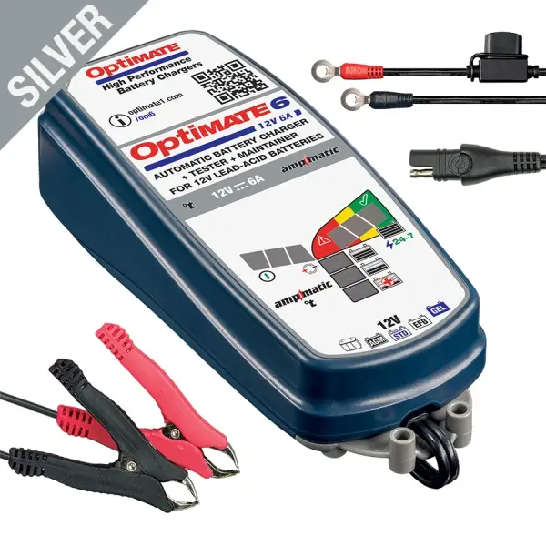 Rychlé Dodání OPTImate nabíječka akumulátorů OPTImate 6 AMPMATIC 12V 6A, 3-144AH, AGM / GEL / STD, SAE (EL) - nahrazuje TM180SAE (12) (TM360)