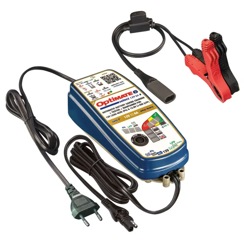Bezpečná Platba OPTIMATE nabíječka akumulátorů OPTIMATE 6 SELECT 12V 6A, 3-144AH, AGM / GEL / STD / LITHIUM (LIFEPO4) 12.8V SAE (EL) (12)