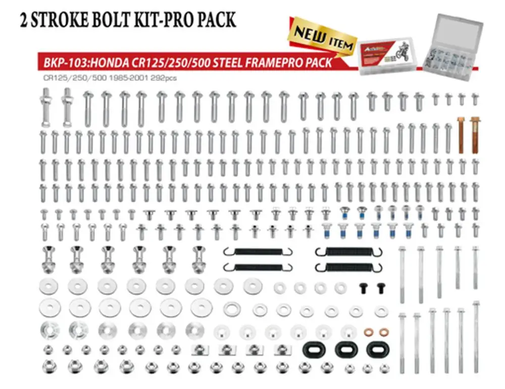 Speciální Cena ACCEL sada šroubů PRO PACK FACTORY 2T (velká) HONDA CR 125/250/500 85-01