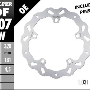 GALFER brzdový kotouč přední BMW F 800R/S/ST/GT 09-; F 900XR 20-; R 850R/RT 04; R 1100S 01-; R 1100/1500/1200/1250S/R/RT/S/ST/GS 01-; K 1200/1300/1600LT/GT/S/RS 02-; HUSQVARNA NUDA 900R 11- (WAVE FIXED) (320X181X4,5mm) Víkendová Akce