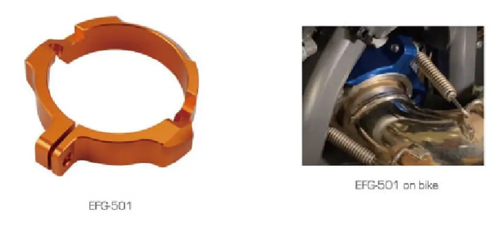 ACCEL zesílení (příruba) výstupu výfuku KTM SX/XC/XC-W 250/300 17-23, HUSQVARNA TC/TE/TX 250/300 17-23, GAS GAS EC 250/300 21-23 barva modrá (EFG-501BL) Akční Cena