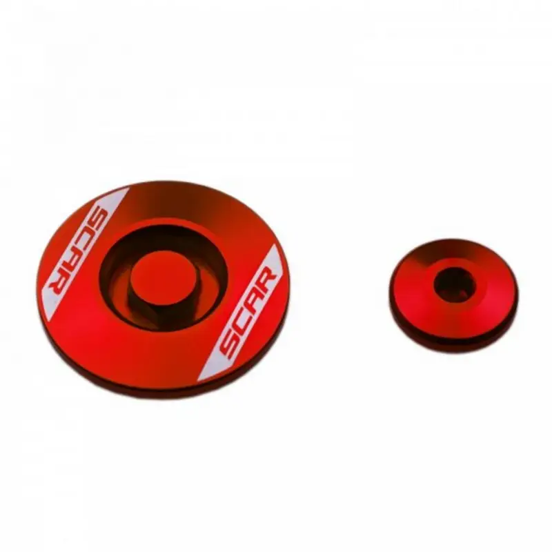 SCAR závodní servisní zátky motoru HONDA CRF 250R 18-25, CRF 250RX 19-25, CRF 250F 19-25 barva červená Nízká Cena