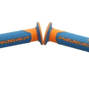 Cenový Hit PROGRIP gripy PG732 ROAD (22+25mm, délka 125mm) barva oranžová fluorescenční/světle modrá (dvousložkové) (732-364)