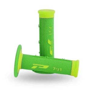 Sezónní Sleva PROGRIP gripy PG791 OFF ROAD (22+25mm, délka 115mm) barva zelená/žlutá fluorescenční (dvousložkové) (791-378) (PG791YF/GR)