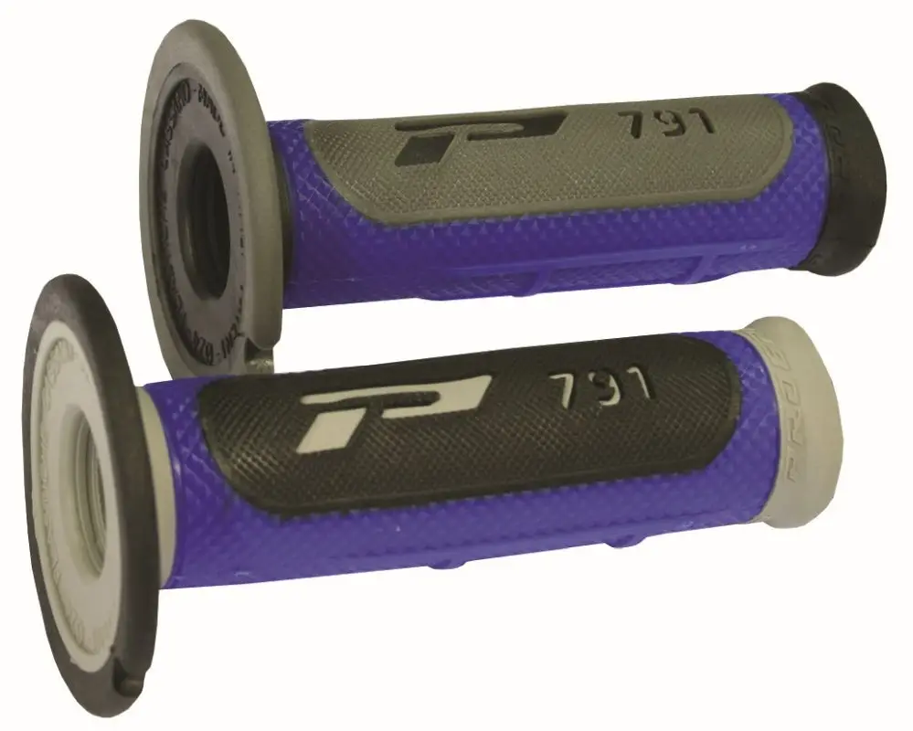 PROGRIP gripy PG791 OFF ROAD (22+25mm, délka 115mm) barva šedá/modrá (dvousložkové) (791-386) (PG791BL/GR) Víkendová Akce