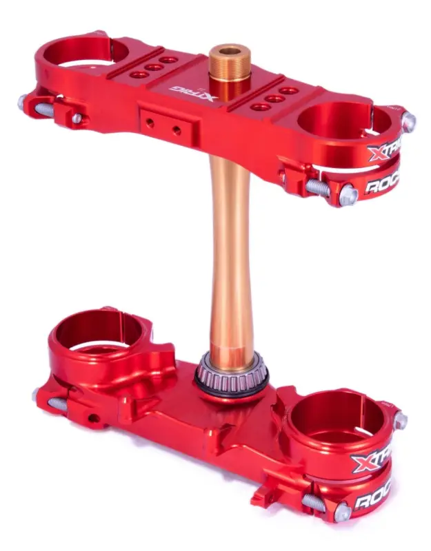 XTRIG vzpěry předního zavěšení ROCS TECH TRIPLE CLAMPS HONDA CRF 250 22-24; CRF 450 21-24 (OFFSET 22mm) barva červená Aktuální