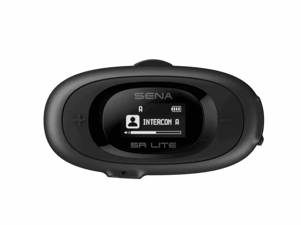 Ověřený SENA interkom motocyklový 5R LITE BLUETOOTH 5.1 do 700M s LCD displejem a mikrofonem na oblouku ( 2 sady ) (EL)