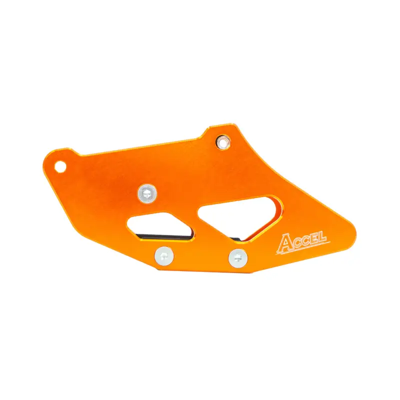 Výprodej ACCEL vodítko řetězu komplet KTM SX/ SX-F / XC / XC-F '23-'25, HUSQVARNA TC / TX / FC / FX '23-'25, (A4600407000) barva oranžová