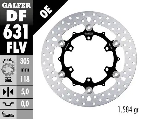Vrácení Zdarma GALFER přední brzdový kotouč BMW K100/K1100/R850/R1100 (305X118X5)