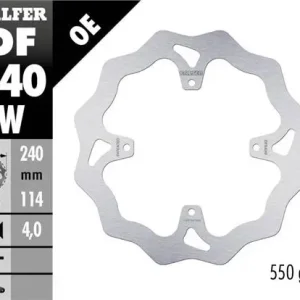 Vysoce Kvalitní GALFER brzdový kotouč zadní TM RACING MX 125-530 15-21, EN 125-530 15-21, SMR 450/530/660 15- (240X114X4mm) (4X6,25mm) WAVE