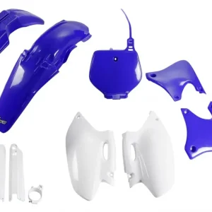 UFO kompletní sada plastů (FULL KIT) s kryty přední vidlice YAMAHA YZF 400 98-99 barva 99 (modrá/bílá) (YA290E999) Cenový Hit
