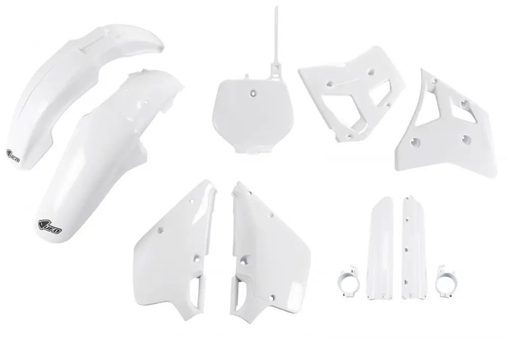 UFO kompletní sada plastů (FULL KIT) s kryty přední vidlice YAMAHA YZ 250 92 barva (bílá) (YA291E999) Horká Nabídka