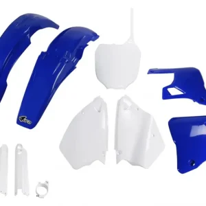 Speciální Cena UFO kompletní sada plastů (FULL KIT) s kryty přední vidlice YAMAHA YZ 125 00-01, YZ 250 00-01 barva (bílá/modrá) (YA300E999)