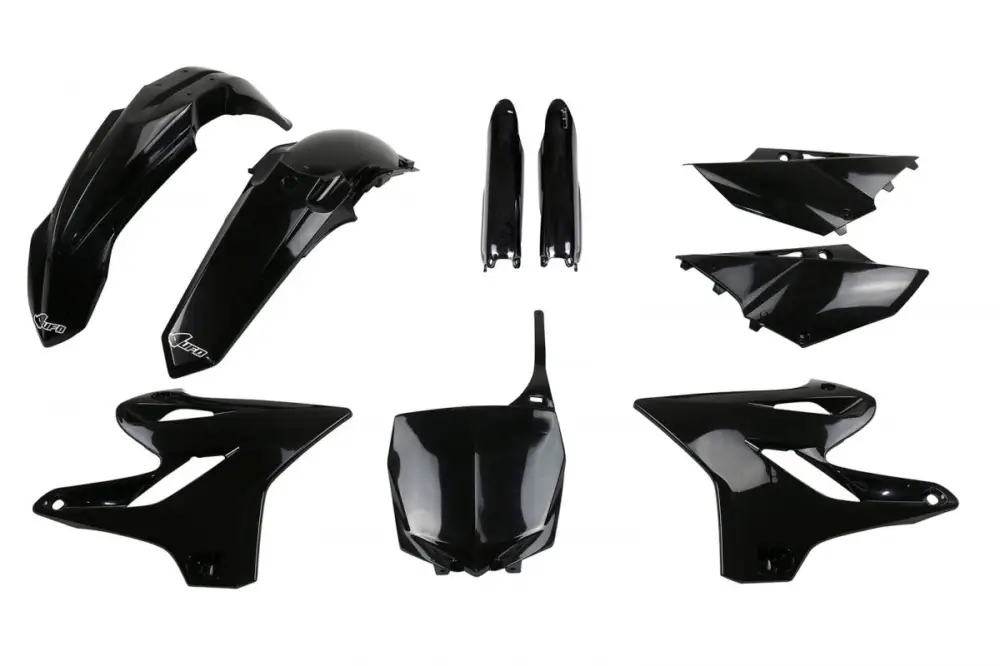UFO kompletní sada plastů (FULL KIT) s kryty přední vidlice YAMAHA YZ 125 15-21, YZ 250 15-21 barva černá (YA319E001) Dokud Zásoby Vydrží