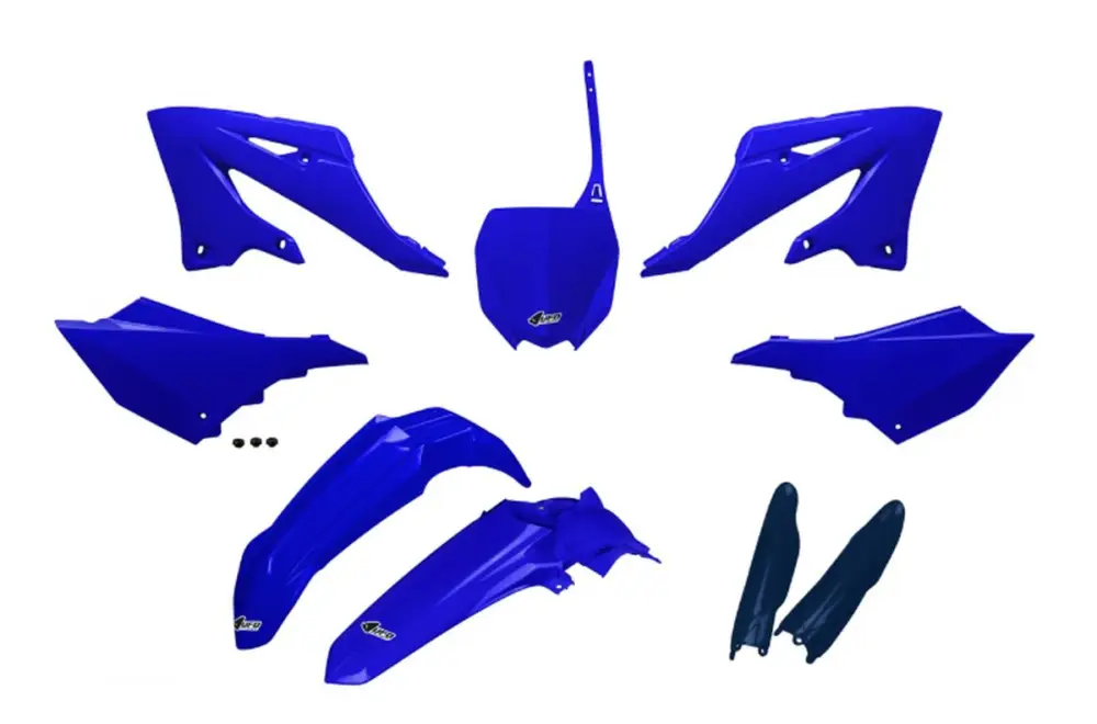 UFO kompletní sada plastů (FULL KIT) s kryty tlumičů YAMAHA YZ 125 / 250 22-26 barva OEM modrá tmavě modrá Top Prodej