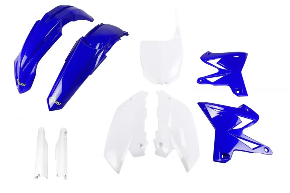 Expresní Doručení UFO kompletní sada plastů (FULL KIT) s kryty přední vidlice YAMAHA YZ 125 / 250 05-07 restyling barva (modrá bílá)