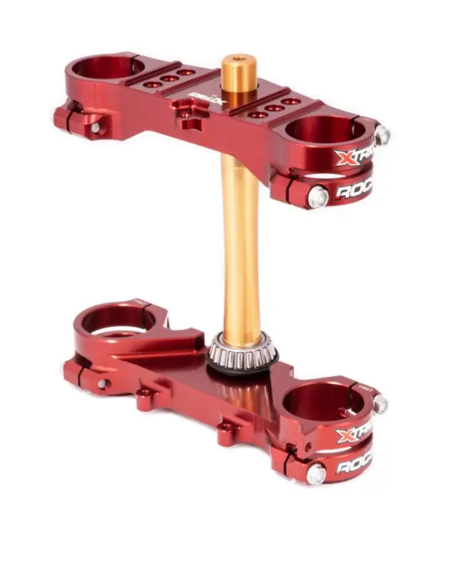 Akce XTRIG vzpěry předního odpružení ROCS TECH TRIPLE CLAMPS YAMAHA YZ 65 '18-'26; YZ 85 '06-'26 (OFFSET 25mm) barva X-TRX BROWN