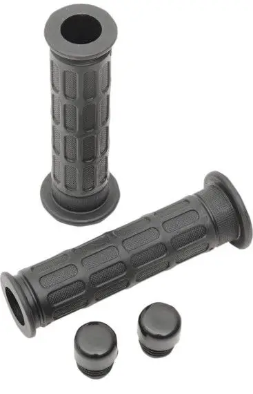 EMGO gripy vzor HONDA 22+25mm délka 128mm ( OEM: 53165-390-780, 53166-390-780) barva černá (s otvorem a zátkou) Expresní Doručení