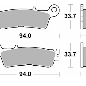 Výprodej SBS brzdové destičky KH755 OFF-ROAD sintrované barva zlatá FANTIC XX 125, XEF/XXF 250/450, XEX 250 22-, YAMAHA YZ 250 22-, WR/YZ 250F/450F 21-, YZ 450FX 21-