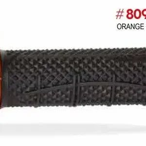 Horká Nabídka PROGRIP gripy PG809 OFF ROAD se zámkem SCS LOCK-ON + 7 adaptérů pro lanka (22+25mm) barva oranžová černá dvousložkové HALF WAFFLE délka 115mm (809-201)
