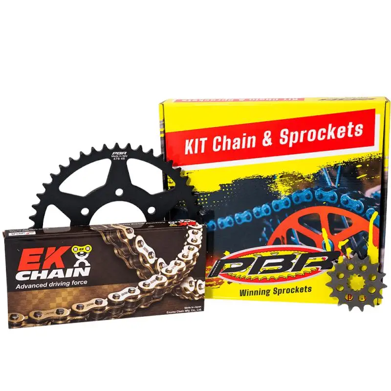 Bezpečná Platba PBR řetězová sada kompletní SUZUKI GSF 600 BANDIT '00-'04/ S 600 '00-'04/ 650 '05-'06 (15/47/112) (řetězová kolečka PBR, řetěz EK 530 MVXZ2) (MADE IN ITALY)