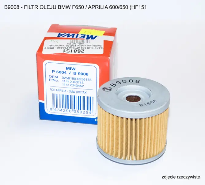 MIW/MEIWA olejový filtr BMW F650 / APRILIA 600/650 (HF151) Přímo Od Výrobce