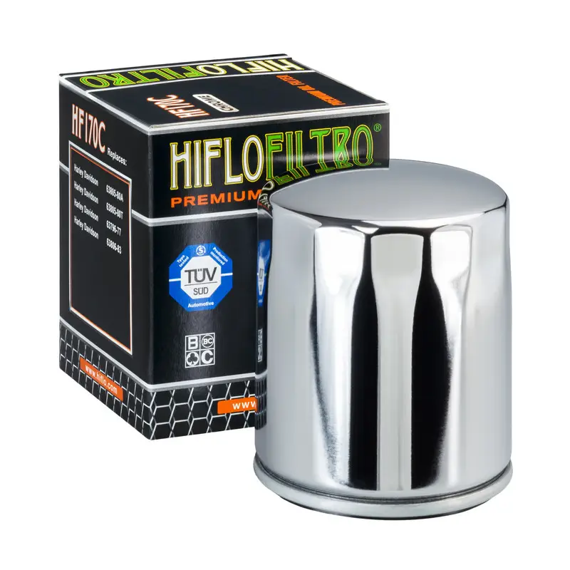 HIFLO olejový filtr HF 170 HARLEY-DAVIDSON chromovaný (50) Nejprodávanější