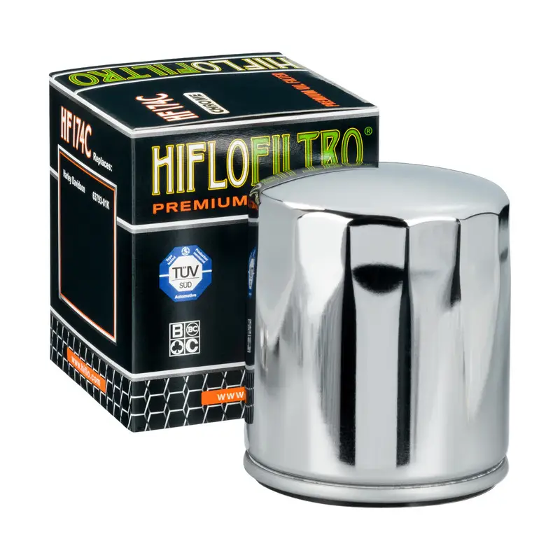 HIFLO olejový filtr HF 174C HARLEY-DAVIDSON V-ROD chromovaný (50) Poslední Šance