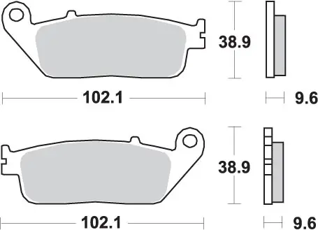 SBS brzdové destičky KH196 STREET PERFORMANCE (EXCEL) sintrované barva zlatá HONDA CB 500, CTX 700, NC 750, VT 750, XL 600V přední Přímo Od Výrobce