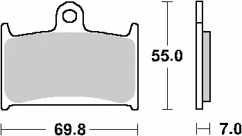 Top Prodej SBS brzdové destičky KH145 / KH236 STREET STANDART keramické SUZUKI GSF 1200 BANDIT 97-00, RF 900 94-97 barva černá