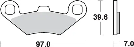 Akční Nabídka SBS brzdové destičky KH159 OFF-ROAD sintrované barva zlatá ATV POLARIS TRAIL BOSS, SPORTSMAN, MAGNUM, BIG BOSS