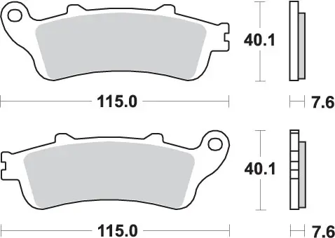 SBS brzdové destičky KH261 / KH281 STREET PERFORMANCE (EXCEL) sintrované HONDA ST 1100 96-01 barva zlatá Víkendová Akce