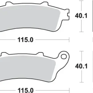 Oblíbený SBS brzdové destičky KH281 STREET PERFORMANCE (EXCEL) sintrované barva zlatá HONDA ST1100 96, ST1300 zadní